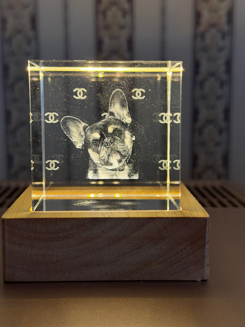 Custom Inner Engraved Crystal 50x50x80mm